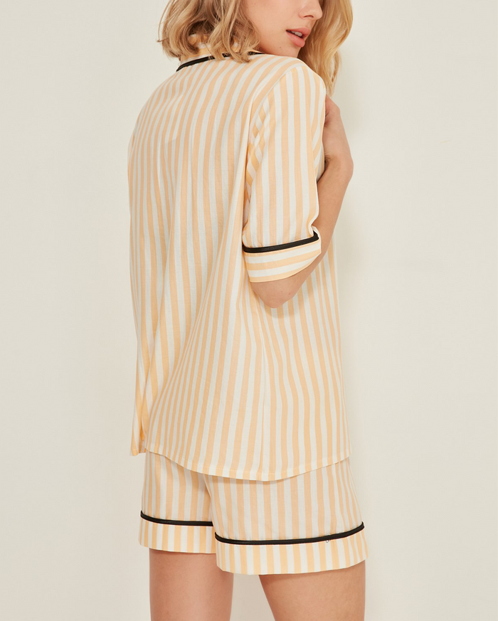 Cotton Woven Pyjama Set - Yellow