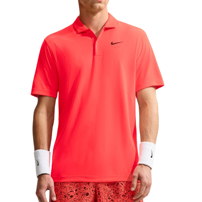 Nike Court Dri-FIT Mens Tennis Polo - Bright Crimson/Black