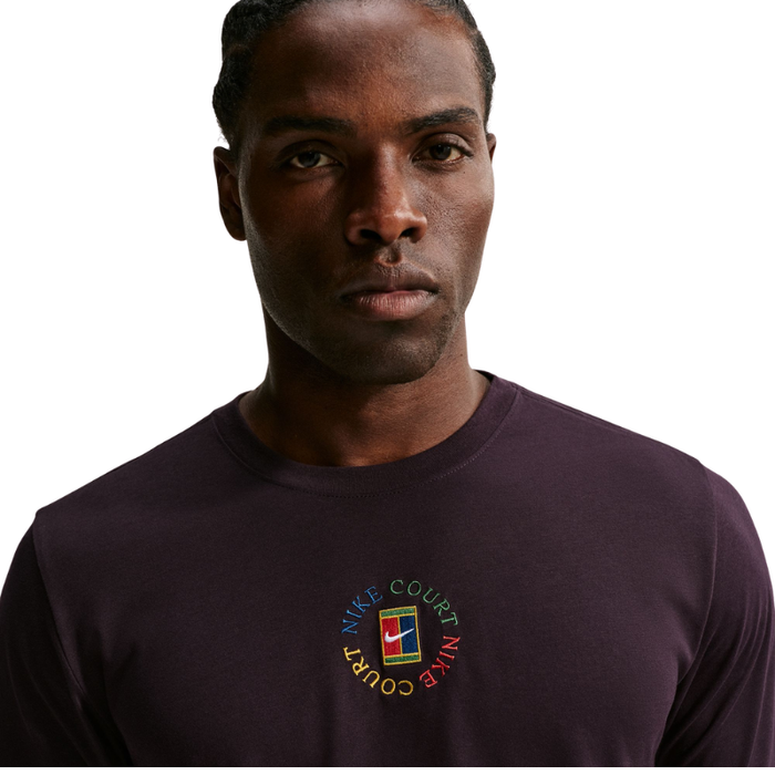 Nike Court Dri-FIT Mens Tennis T-Shirt - Burgundy Ash