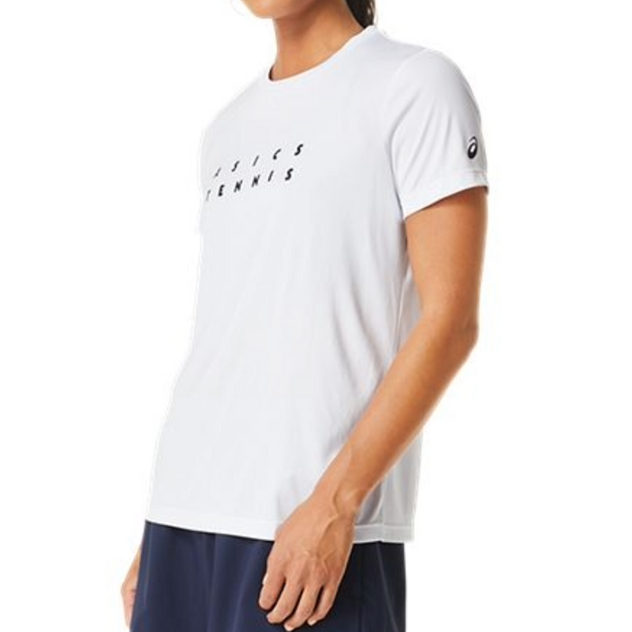 Asics Court Graphic Women Tennis Tee - Brilliant White