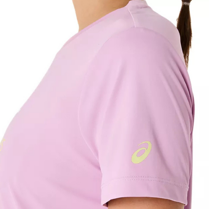 Asics Court Graphic Women Tennis Tee - Light Ube/Brilliant White