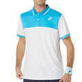 Asics Court Men Tennis Polo Shirt - Brilliant White/Digital Aqua