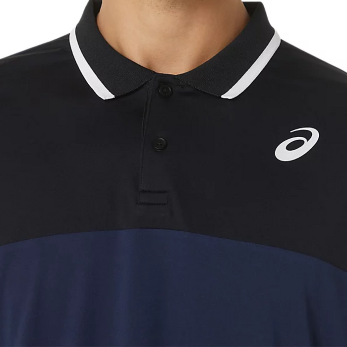 Asics Court Men Tennis Polo Shirt - Midnight/Performance Black