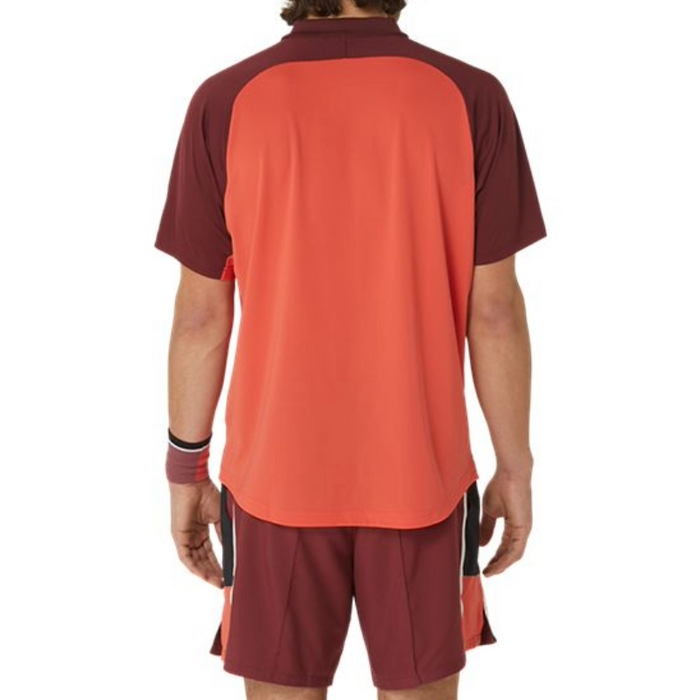 Asics Court Men Tennis Polo Shirt - Red Snapper