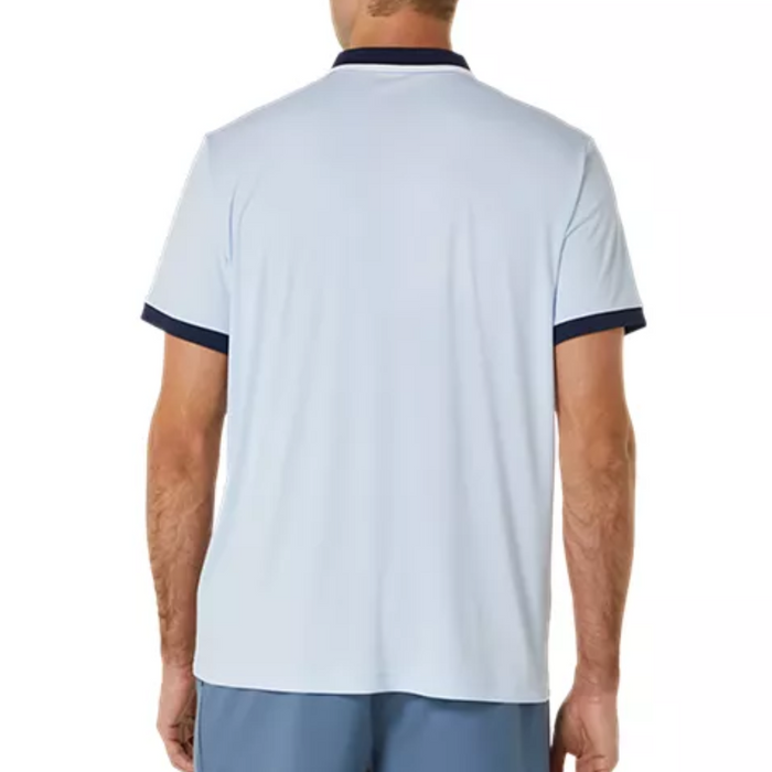 Asics Court Men Tennis Polo Shirt - Soft Sky/Midnight