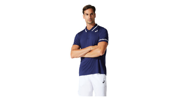 Asics Court Mens Tennis Polo - Peacoat