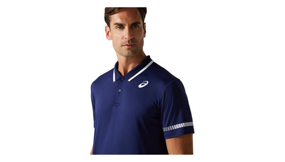 Asics Court Mens Tennis Polo - Peacoat