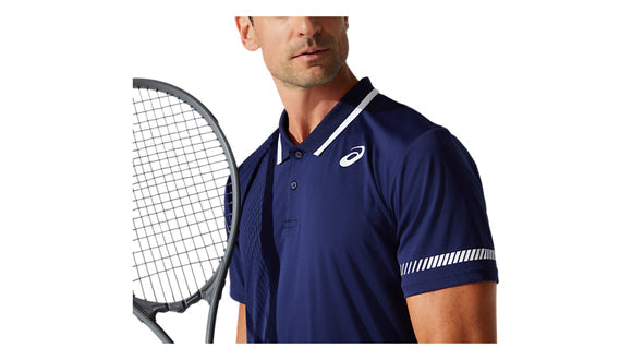 Asics Court Mens Tennis Polo - Peacoat