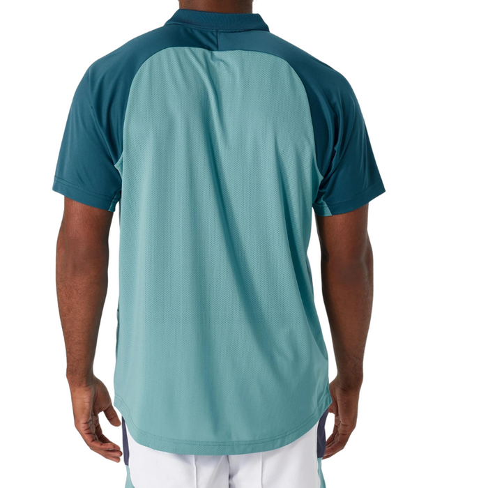 Asics Court Mens Tennis Polo Shirt - Aquamarine Blue