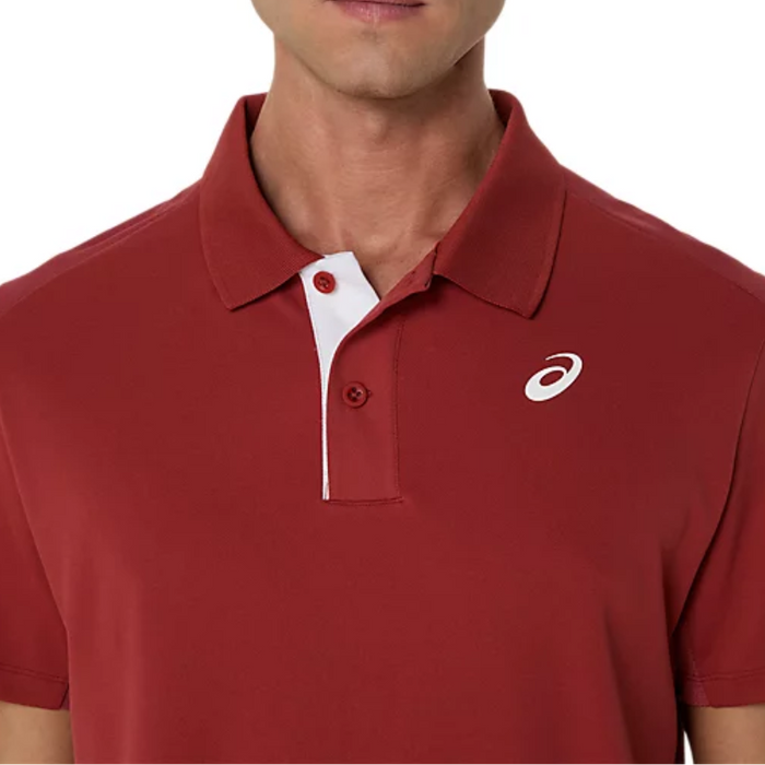 Asics Court Mens Tennis Top - Burnt Red