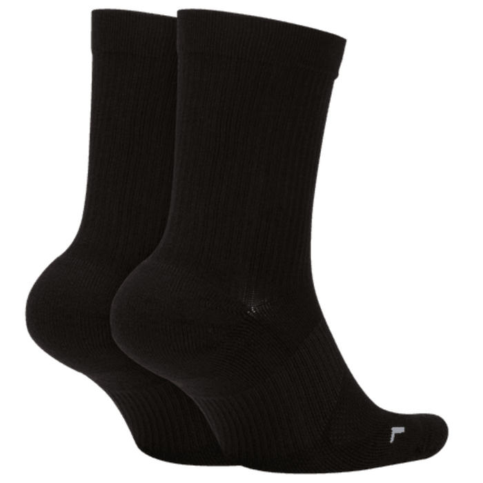 Nike Court Multiplier Max Cushioned 2 Pairs Tennis Crew Socks - Black