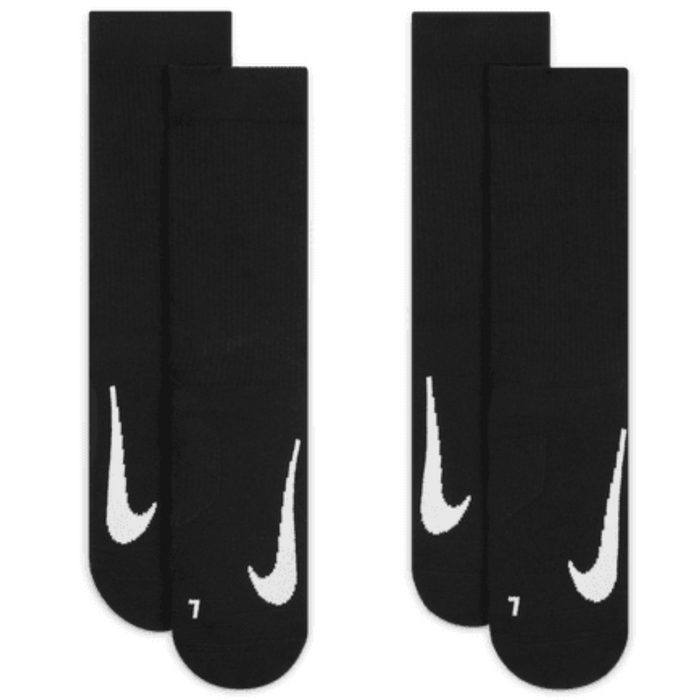 Nike Court Multiplier Max Cushioned 2 Pairs Tennis Crew Socks - Black