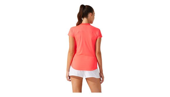 Asics Court Piping SS Womens Tennis Top - Diva Pink
