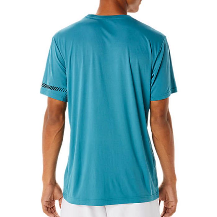 Asics Court Short Sleeve Men Tennis Tee - Misty Pine