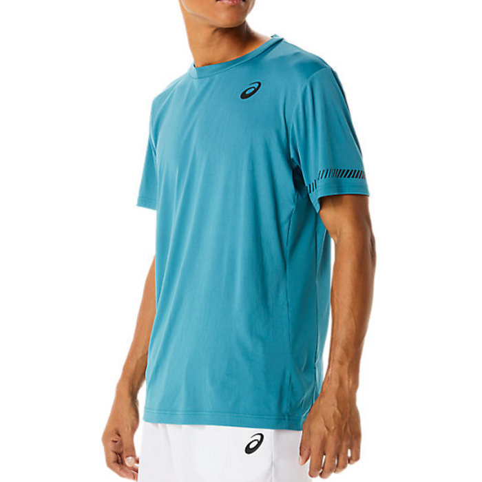 Asics Court Short Sleeve Men Tennis Tee - Misty Pine