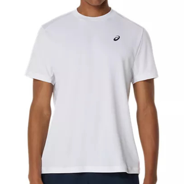 Asics COURT Short Sleeve Mens Tennis Top - Brilliant White