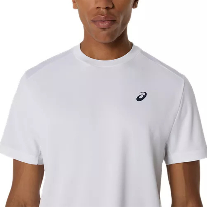Asics COURT Short Sleeve Mens Tennis Top - Brilliant White