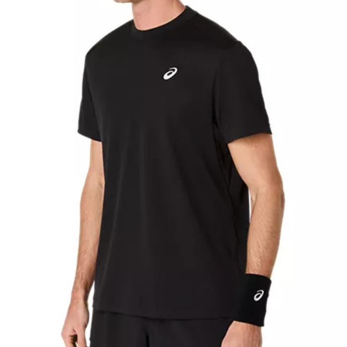 Asics COURT Short Sleeve Mens Tennis Top - Performance Black