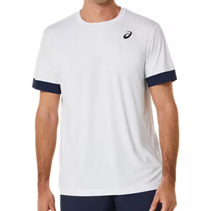 Asics Court SS Men Tennis Top - Brilliant White/Midnight