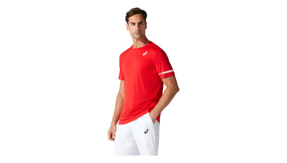 Asics Court SS Mens Tennis Tee - Classic Red