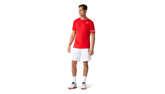 Asics Court SS Mens Tennis Tee - Classic Red