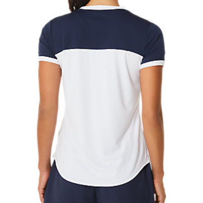 Asics Court SS Women Tennis Top - Brilliant White/Midnight