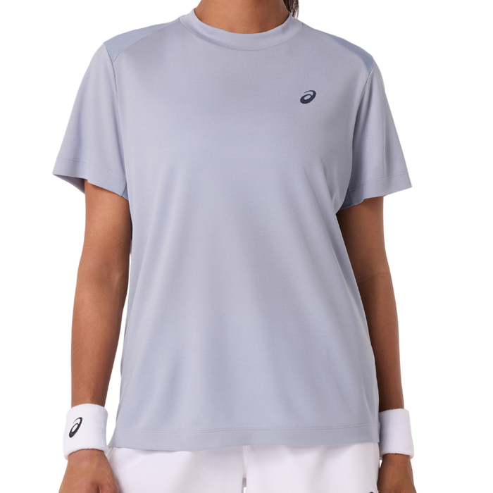 Asics Court SS Women Tennis Top - Grey/Blue