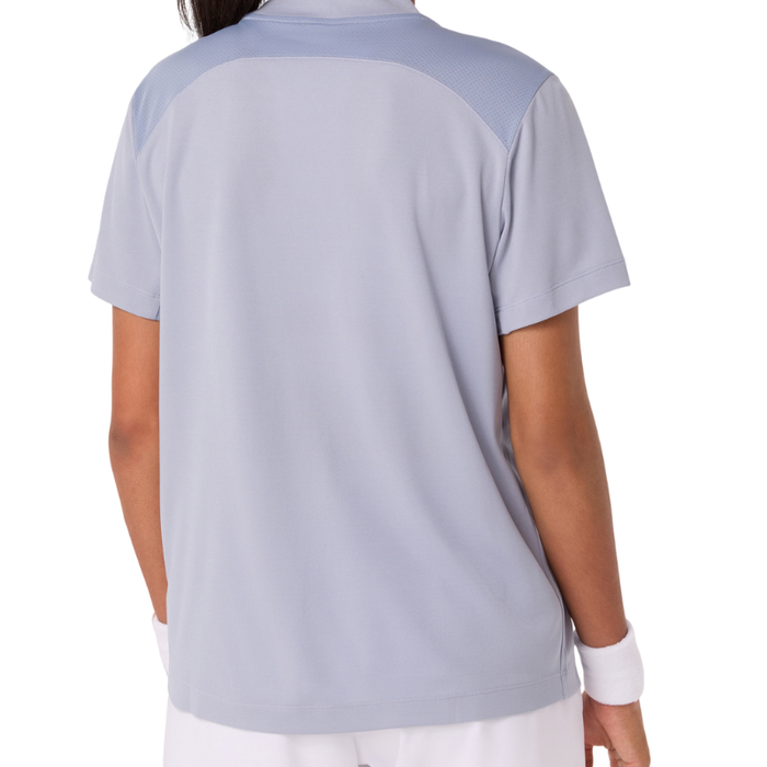 Asics Court SS Women Tennis Top - Grey/Blue