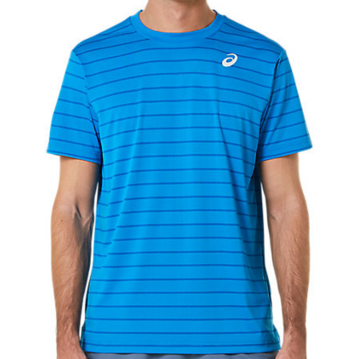Asics Court Stripe SS Men Tennis Top - Directoire Blue