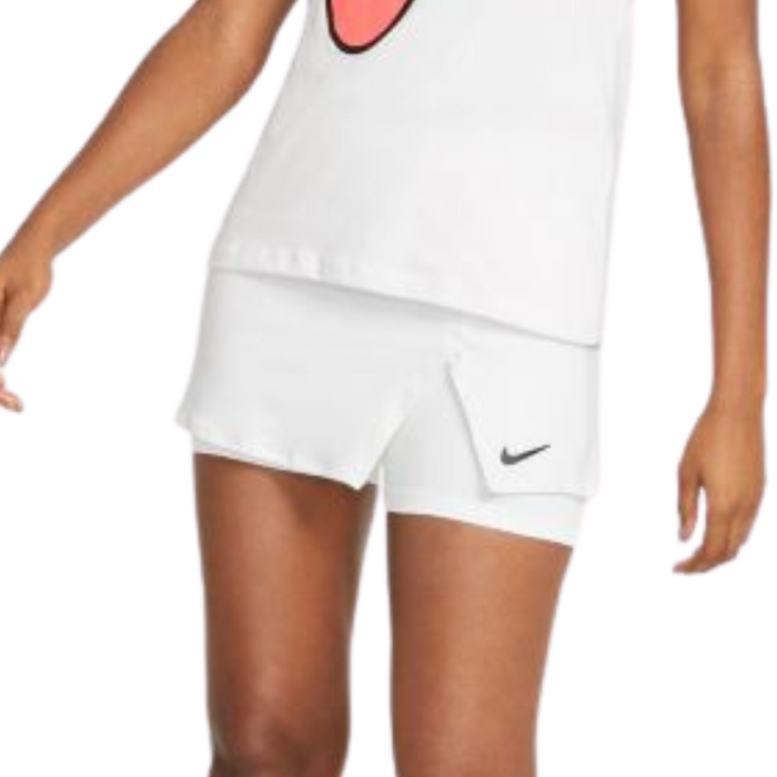 Nike Court Victory Womens Tennis Skirt - White/Black