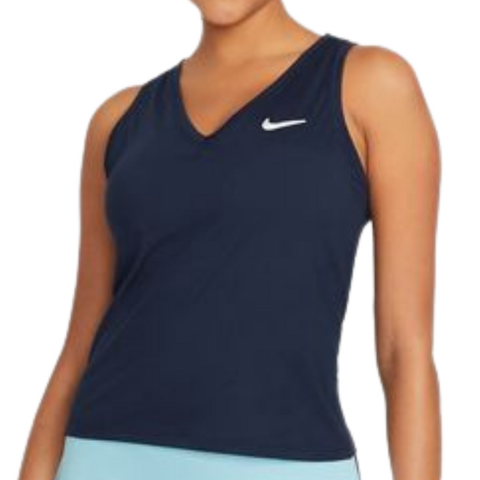 Nike Court Victory Womens Tennis Tank - Blue/White