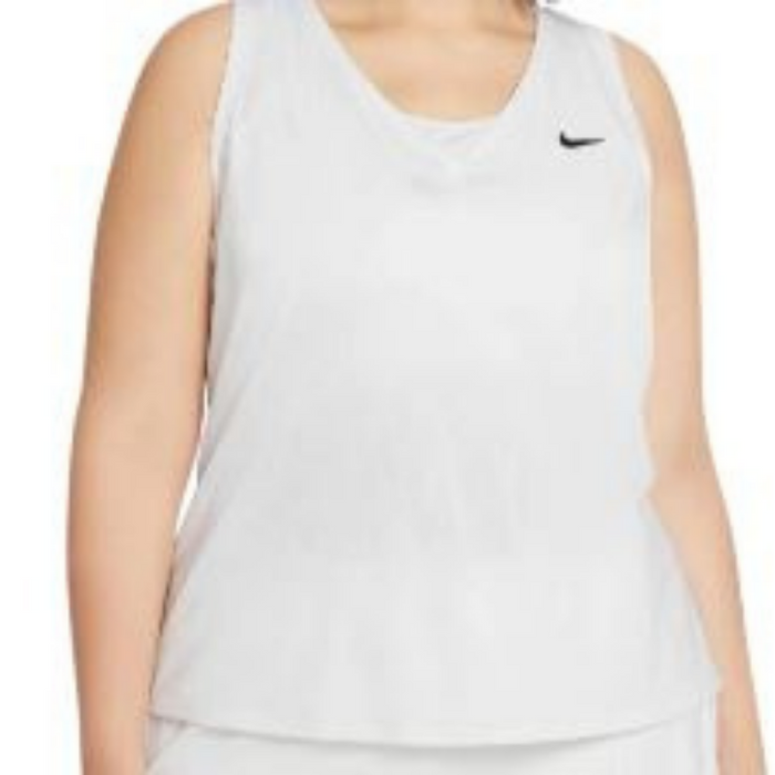 Nike Court Victory Womens Tennis Tank - White/Black