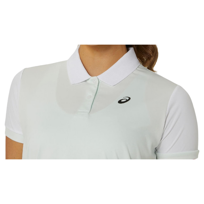 Asics Court Women Tennis Polo Shirt - Pale Mint/Brilliant White