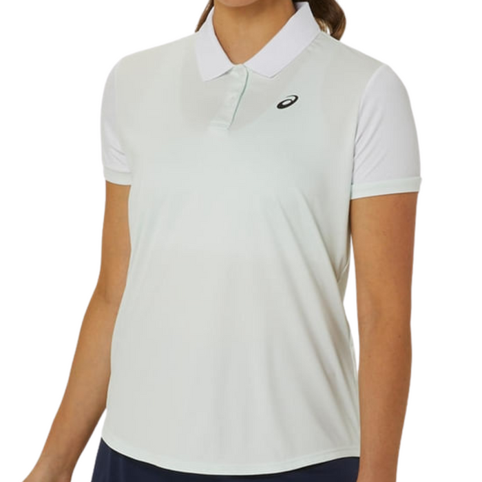 Asics Court Women Tennis Polo Shirt - Pale Mint/Brilliant White