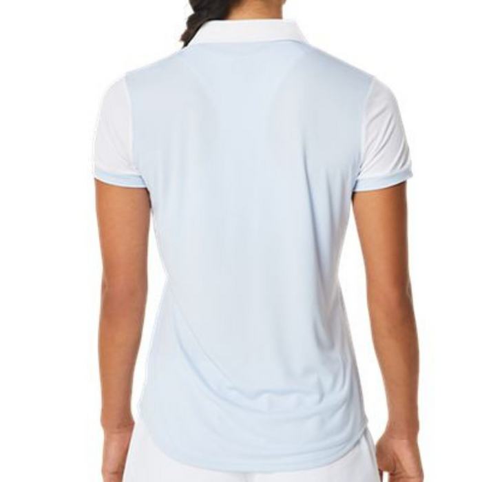 Asics Court Women Tennis Polo Shirt - Soft Sky / Brilliant White
