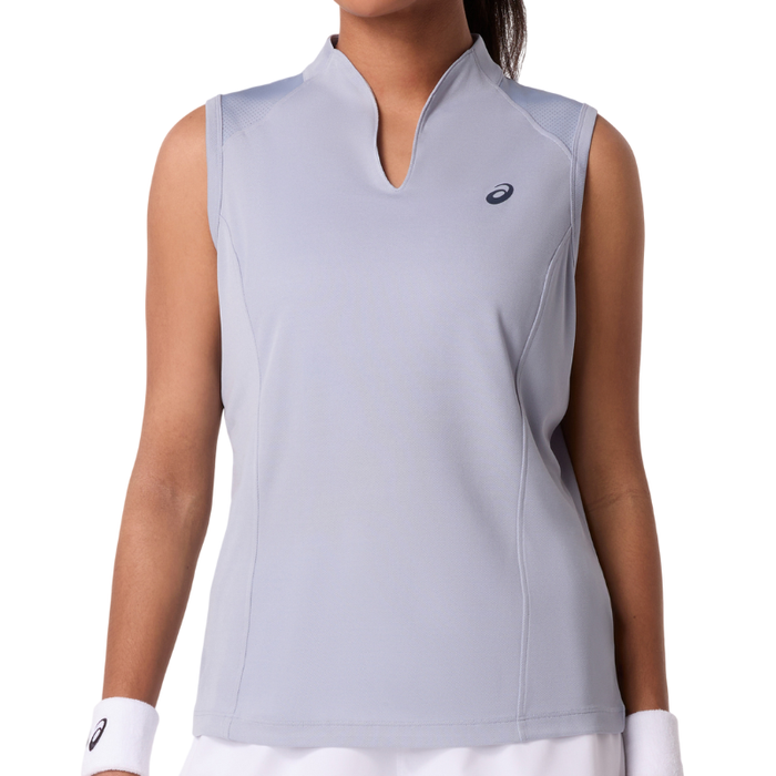 Asics Court Women Tennis Tank - Grey/Blue