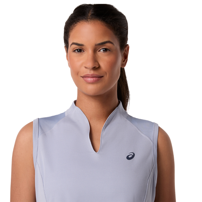 Asics Court Women Tennis Tank - Grey/Blue