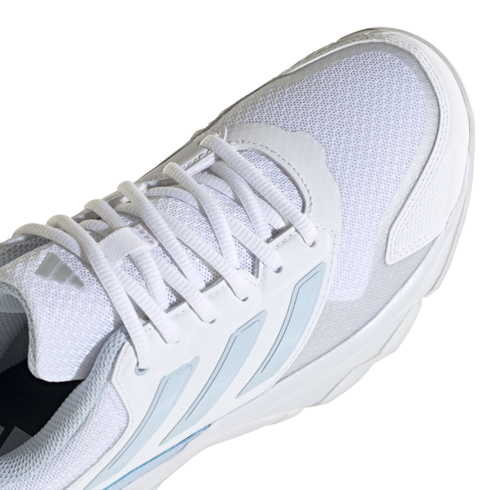 Adidas Courtjam Control 3  Womens Tennis Shoes - White/Crystal White/Silver Metallic