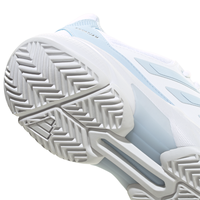 Adidas Courtjam Control 3  Womens Tennis Shoes - White/Crystal White/Silver Metallic
