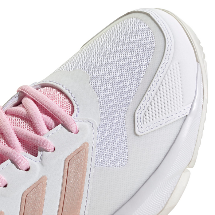 Adidas Courtjam Control 3 Womens Tennis Shoes - White/Silver Metallic/Lucid Pink