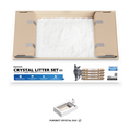 PETKIT Crystal Litter Set packaging with white crystal litter and accessories on a white background