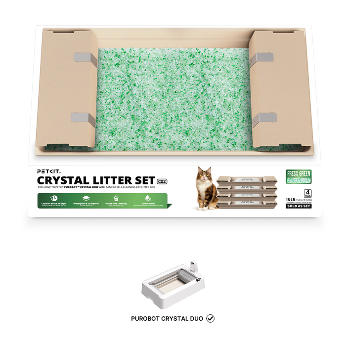 PETKIT Crystal Litter Set Fresh Green is compatible with Purobot Crystal Duo automatic litter box