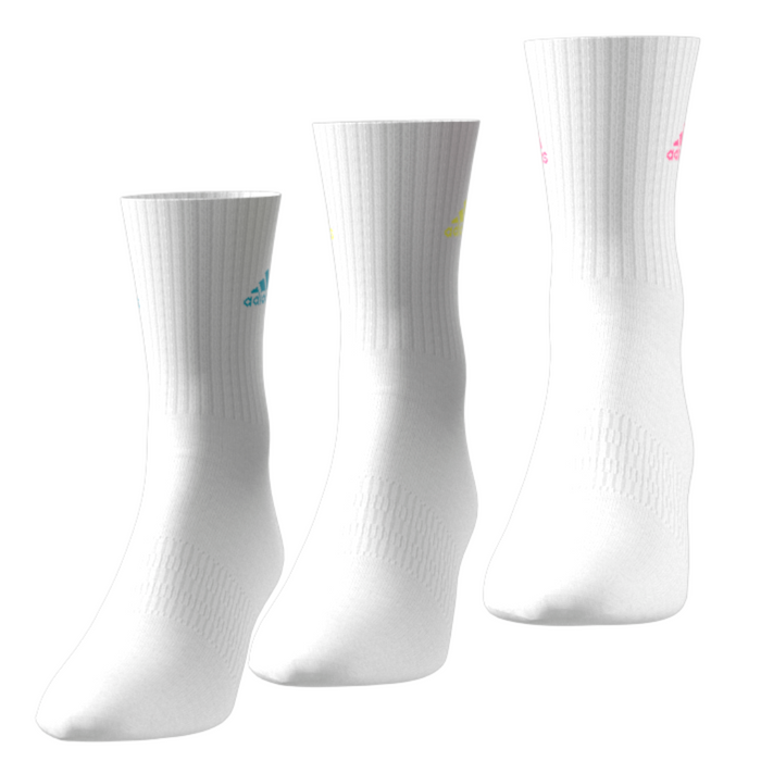 Adidas Cushioned Sportswear 3 Pair Packs Tennis Crew Socks - White