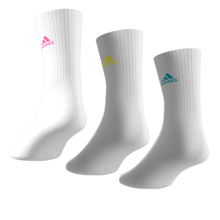 Adidas Cushioned Sportswear 3 Pair Packs Tennis Crew Socks - White