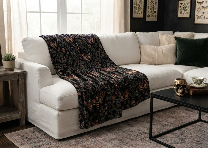 Death Bloom Lux Throw Blanket
