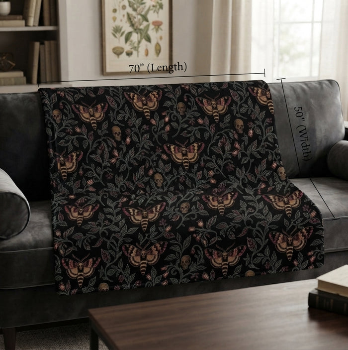 Death Bloom Lux Throw Blanket