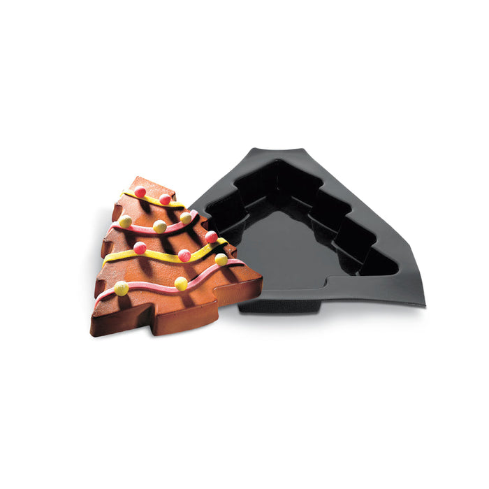 Demarle Flexipan Origine Christmas Tree silicone baking mold 165 x 152 x 30 mm, Demarle Flexipan Sapin single cavity Christmas tree cake mold, Demarle Flexipan Origine Christmas Tree mold for festive cakes entremets and holiday desserts