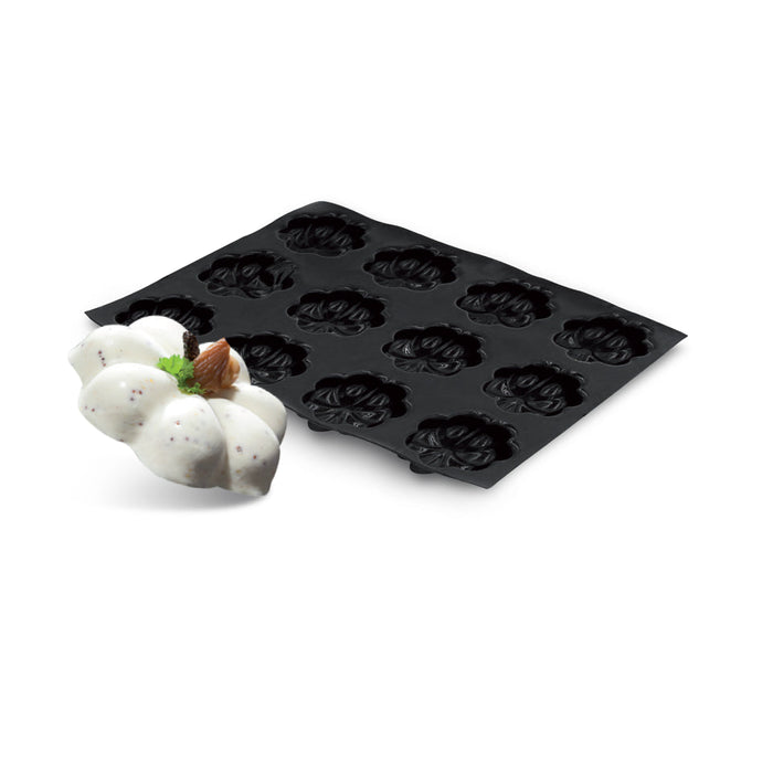 Demarle Flexipan Origine Embossed Flower silicone baking mold 600 x 400 mm with 24 cavities, Demarle Flexipan Flower Relief mold with 24 individual 78 x 20 mm floral cavities, Demarle Flexipan Origine decorative flower mold for cakes entremets mousses and desserts