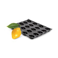 Demarle Flexipan Origine Lemon silicone baking mold 600 x 400 mm with 20 cavities, Demarle Flexipan Citron mold with 20 individual 85 x 65 x 34 mm lemon-shaped cavities, Demarle Flexipan Origine Lemon mold for fruit-shaped cakes entremets mousses and desserts