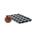 Demarle Flexipan Origine Mini Half Sphere silicone baking mold 600 x 400 mm with 48 cavities, Demarle Flexipan Mini Half Sphere mold with 48 individual 42 x 21 mm cavities, Demarle Flexipan Origine hemisphere mold for mini cakes mousses entremets and desserts